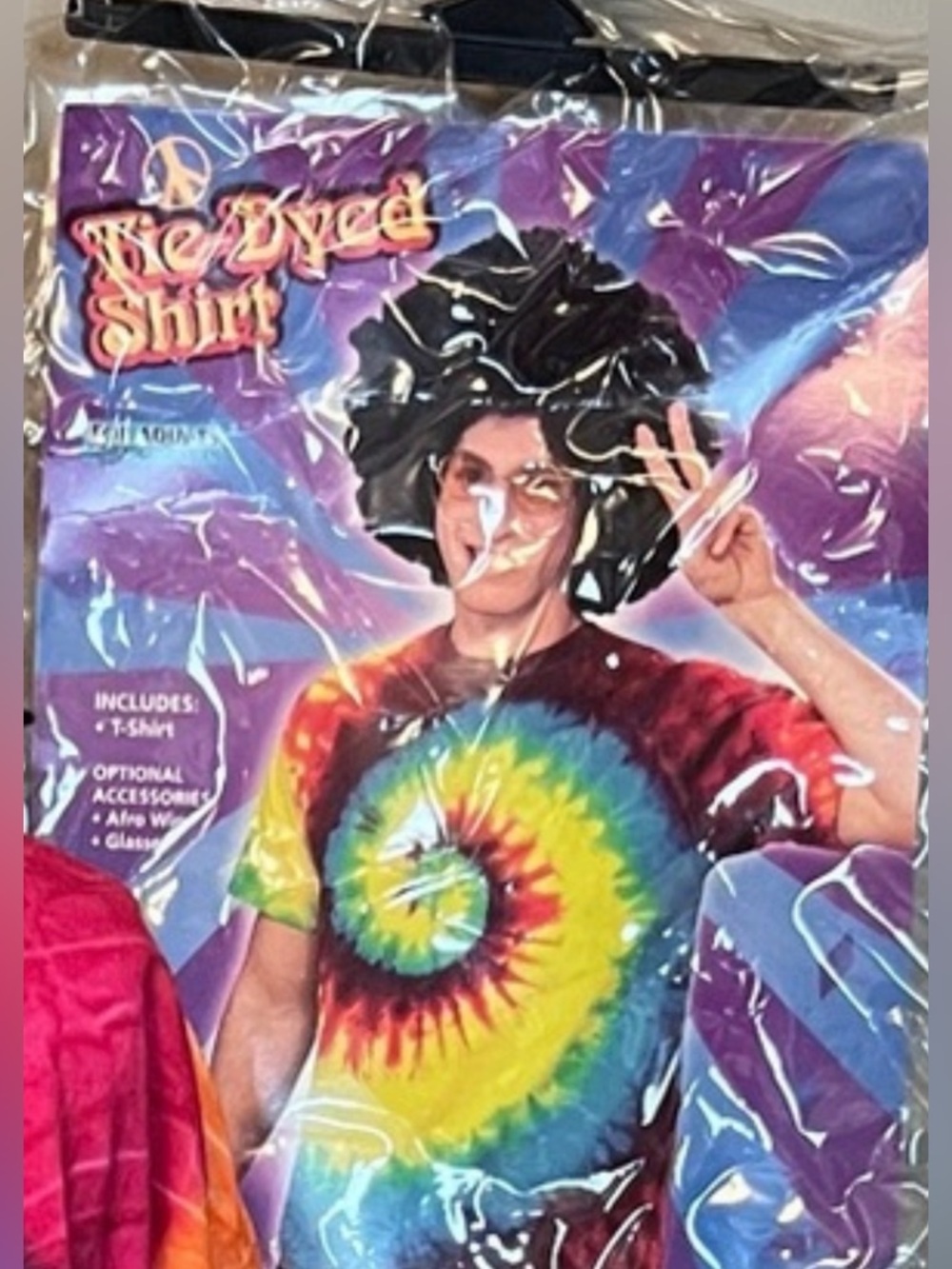 Adult Unisex Vibrant Tie-Dye Shirt 3-Piece Costume